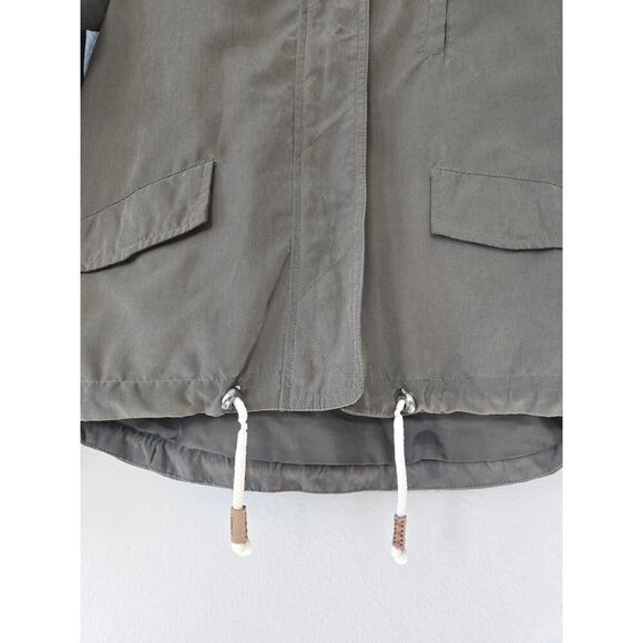 ONLY Women’s Hooded Utility Jacket XS Gray Lightweight Drawstring Casual Layer - Picture 4 of 11